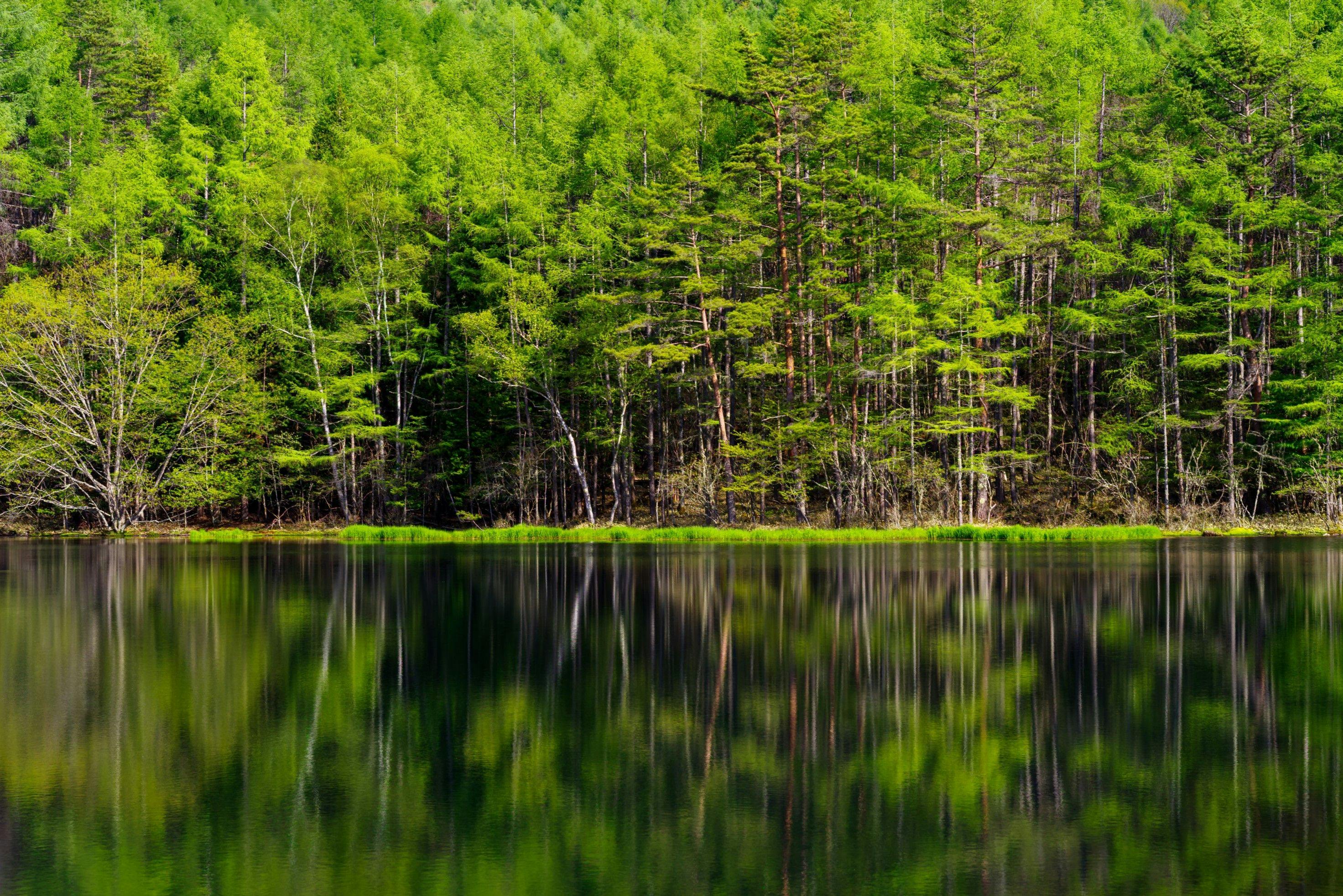 御射鹿池，茅野市