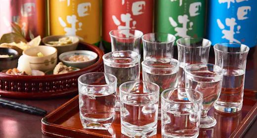 【とことん日本酒10種飲比べ】うまい地酒を料理と共に!(2食付)