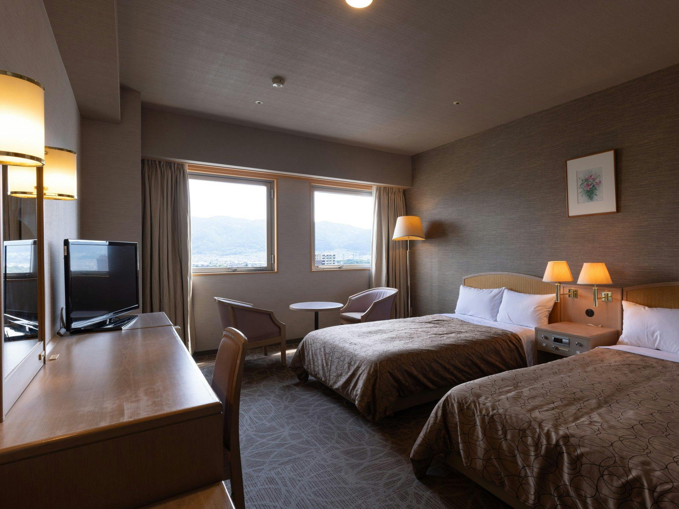 Standar Twin 【Lantai 7-12 Gedung Utama】 Bebas Rokok