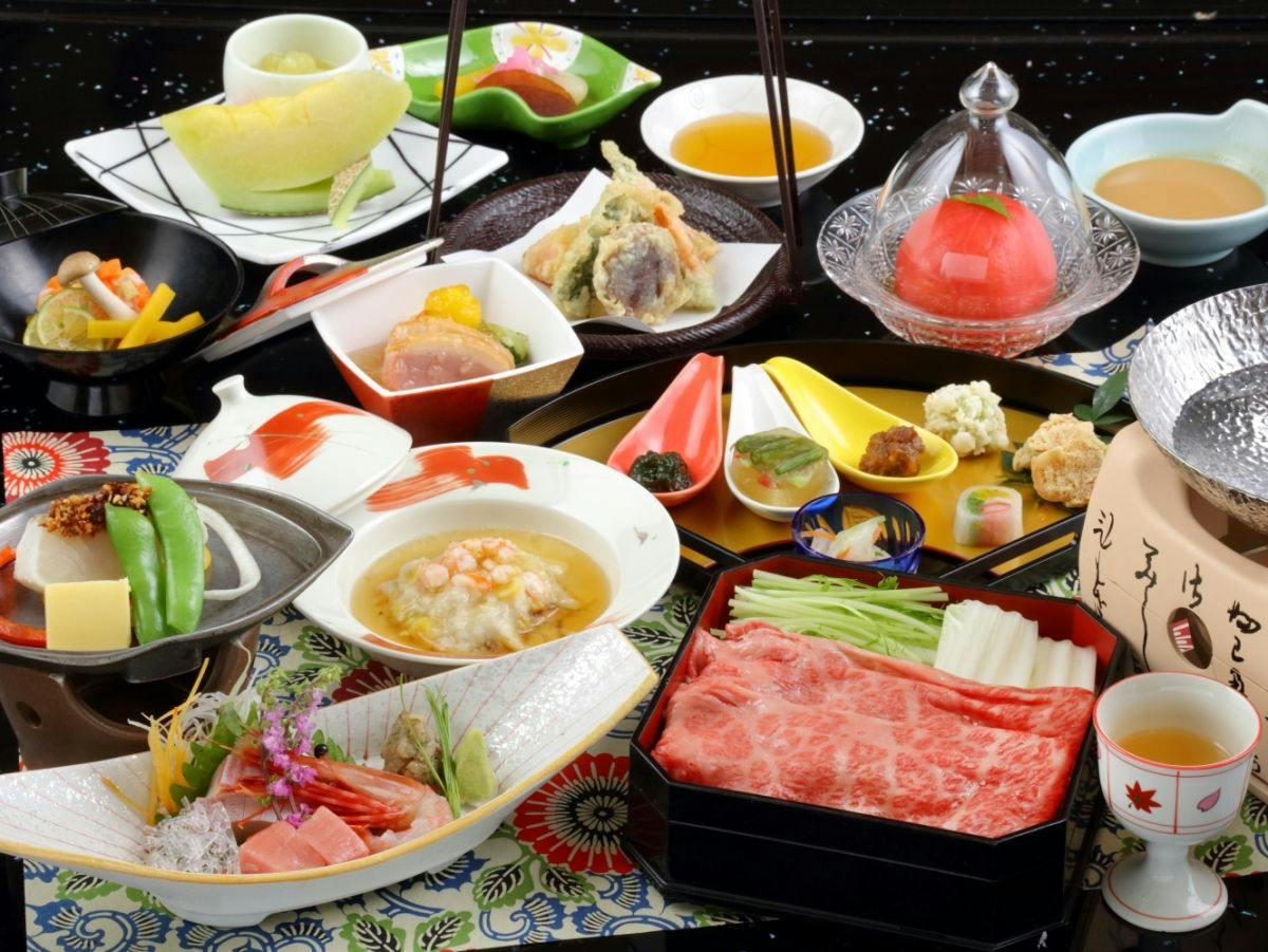 【早トク60】神戸ビーフしゃぶしゃぶ付12品季節の和会席プラン【朝夕ともにお食事会場利用】