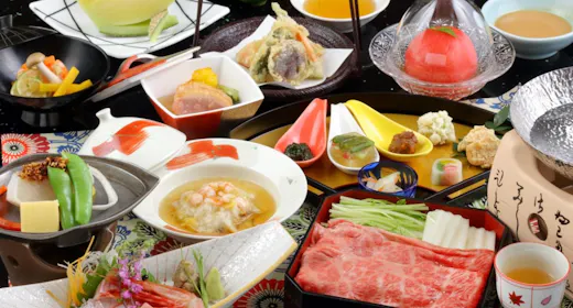 【早トク60】神戸ビーフしゃぶしゃぶ付12品季節の和会席プラン【朝夕ともにお食事会場利用】