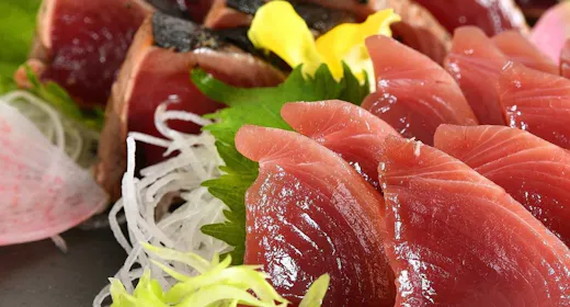 水揚げ漁港ならではの鮮度バツグンのかつおを食べつくせ!かつお三昧&気仙沼名物フカヒレプラン