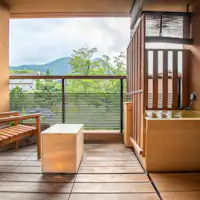 客室露天風呂※沸かし湯です