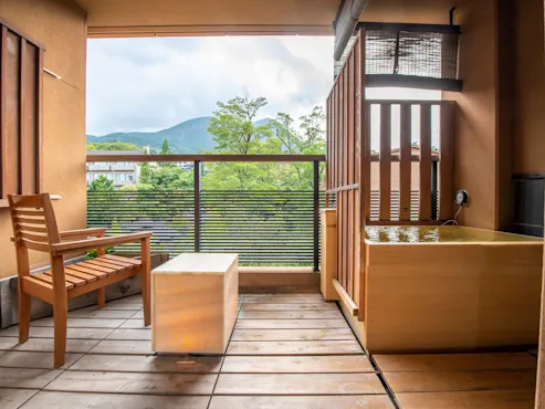 客室露天風呂※沸かし湯です