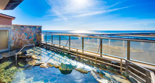 【素泊まり】<わたり町唯一>「天然温泉」!「太平洋」「蔵王連峰」を望む眺望も自慢!