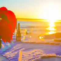 자쿠지에서 바라본 석양