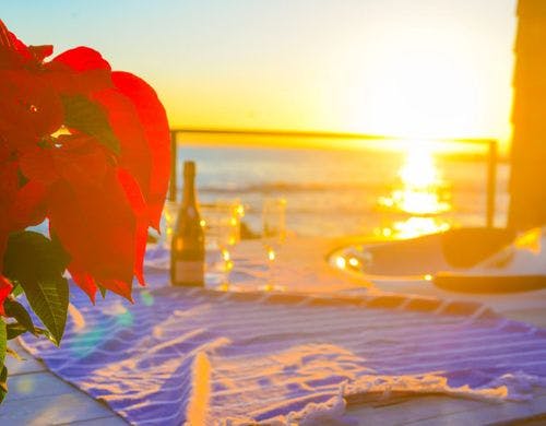 ジャグジーからの夕焼け