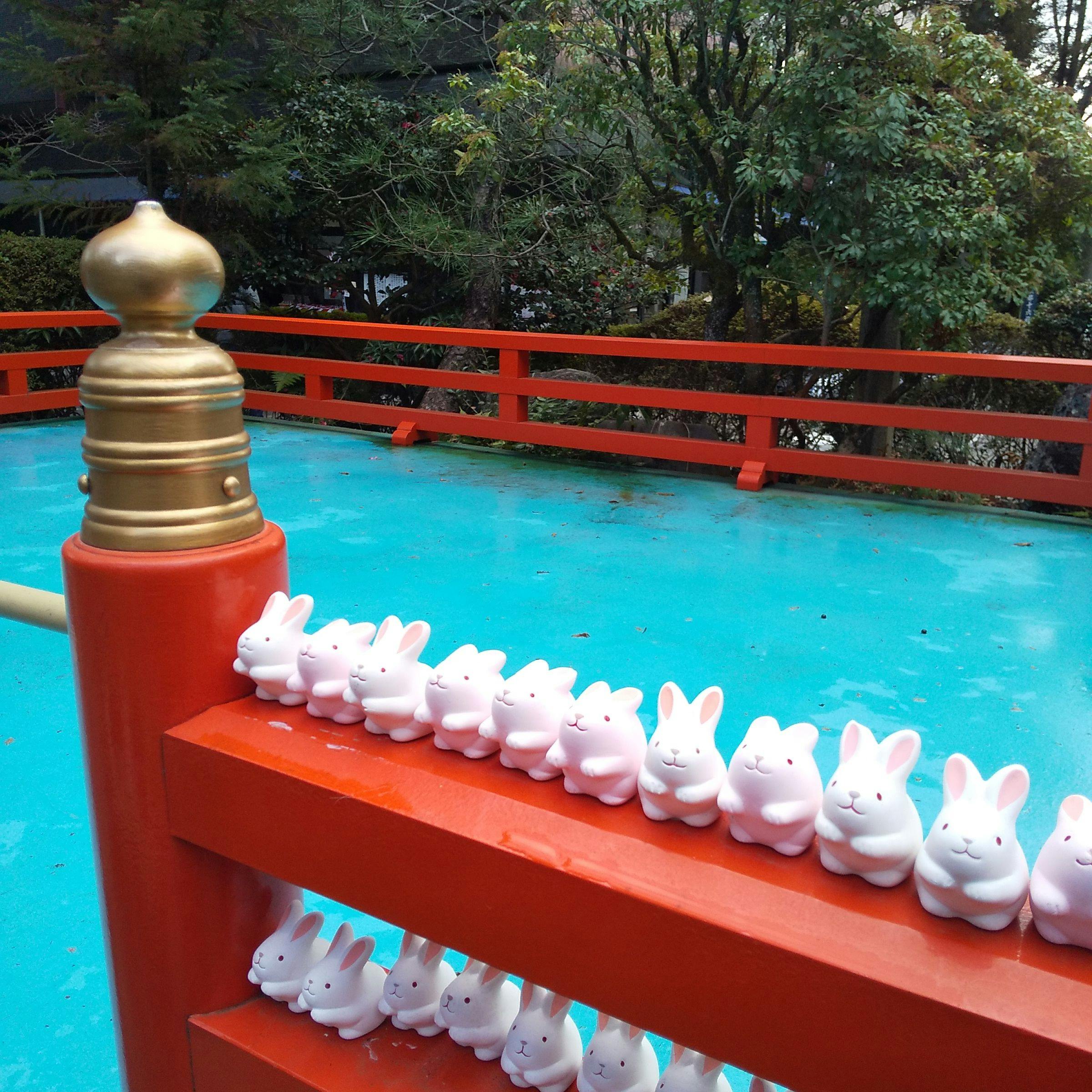 岡崎神社　うさぎ狛犬お守り