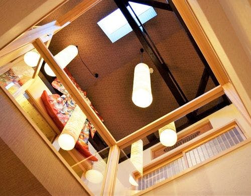 KYOBU堀川六条自慢の吹き抜け天井です