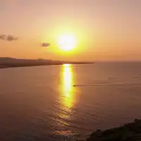 พระอาทิตย์ตกดินจากเกาะโคริ