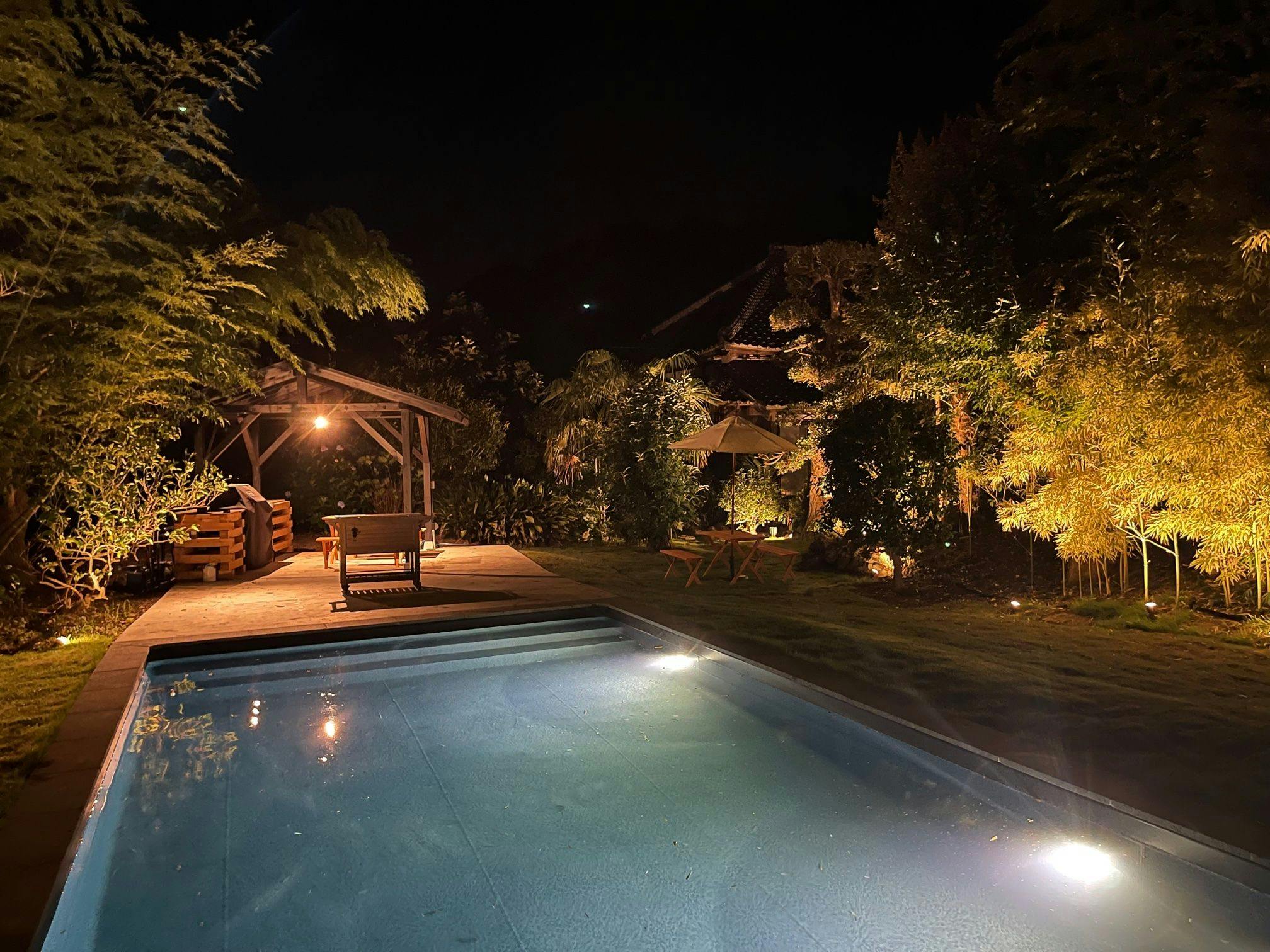 ナイトプール　BBQ