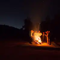 いすみの満天の星空の下での焚火は最高です