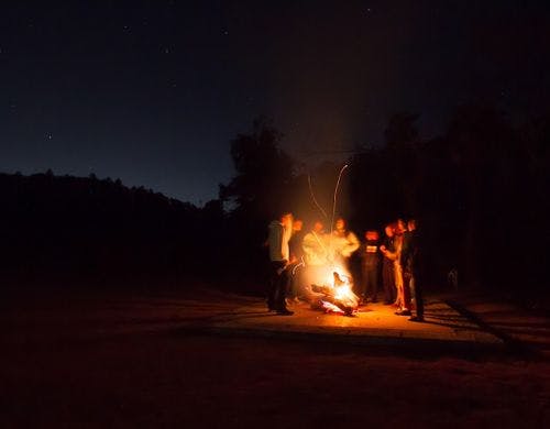 いすみの満天の星空の下での焚火は最高です