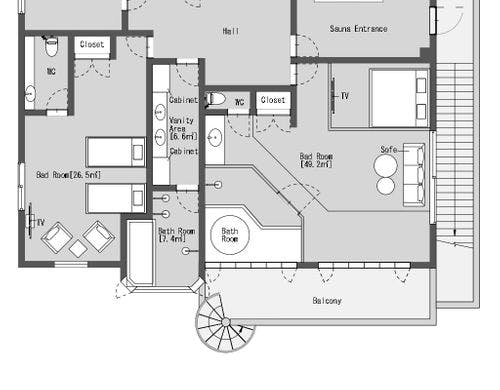 1F間取り図（英語）
