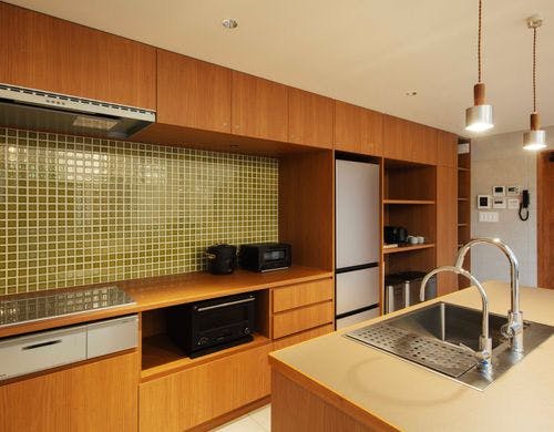 キッチンは広々設計。