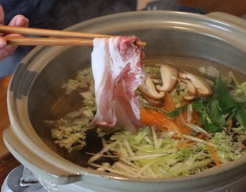 妻有ポークのしゃぶしゃぶ（自炊メニュー）