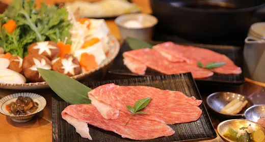 【冬季限定】地元食材尼子和牛セルフすき焼きプラン/和朝食付き
