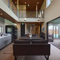 พูลวิลล่า ริ ห้องนั่งเล่น・ห้องรับประทานอาหาร