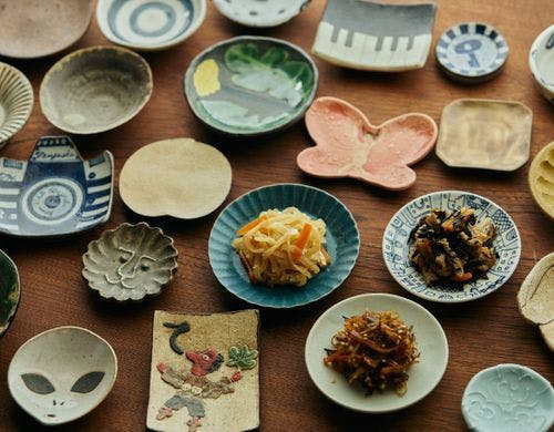 朝ごはんで登場する豆皿たち