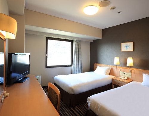 シンプルで機能的な落ち着いた客室です。