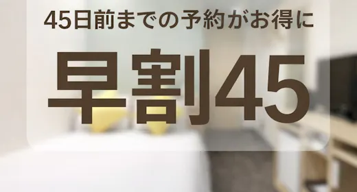 【早割45】最大15%OFF/46日前までキャンセル無料(素泊まり)