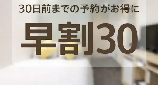 人気No.1!【早割30】最大10%OFF/31日前までキャンセル無料(素泊まり)