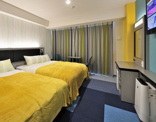 ツインルームＢ　27平米・130ｃｍ×2台