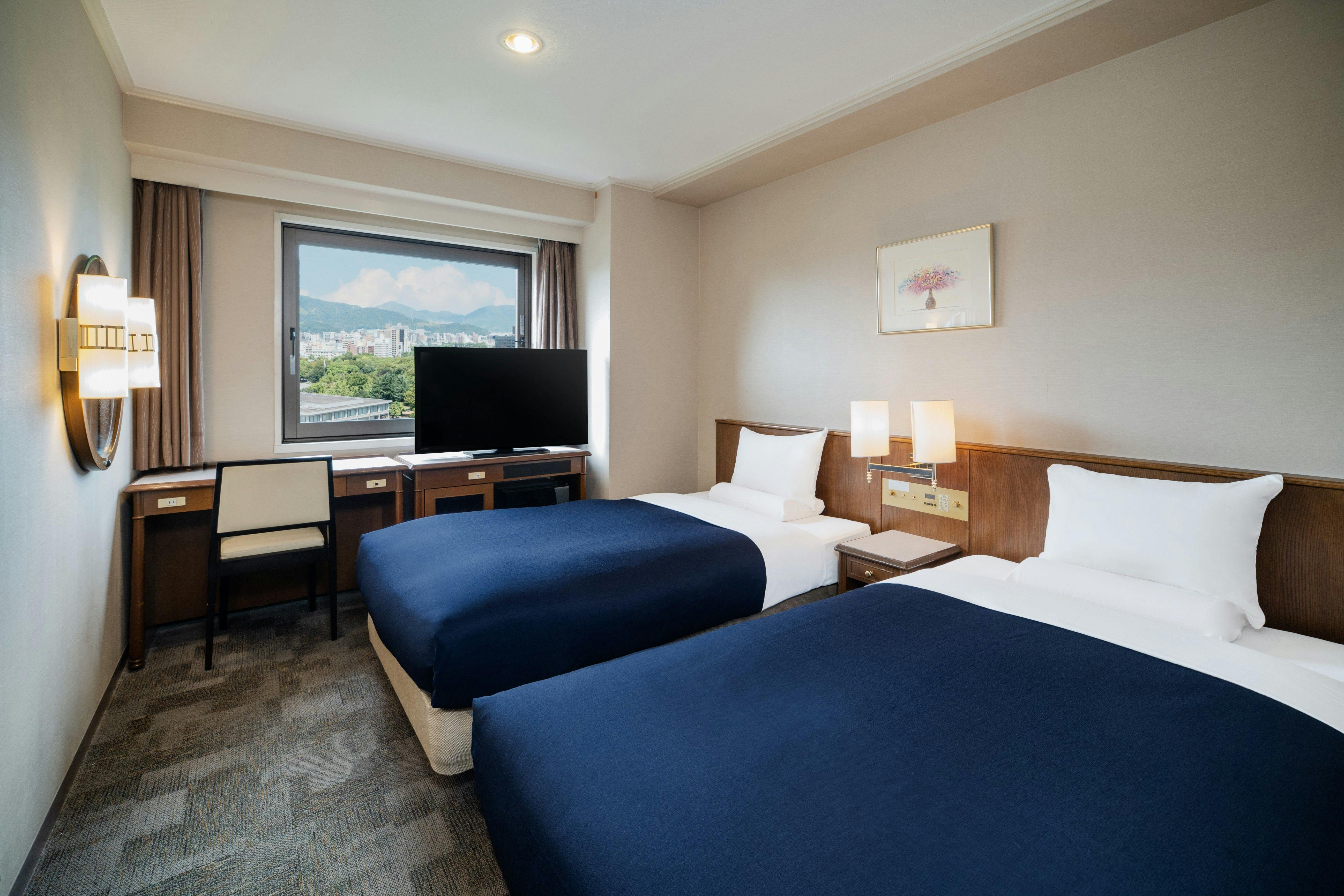 標準雙床房園景