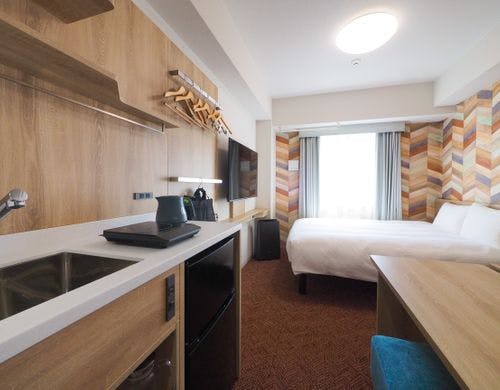 ダブルルーム キッチン・洗濯機・レンジ付