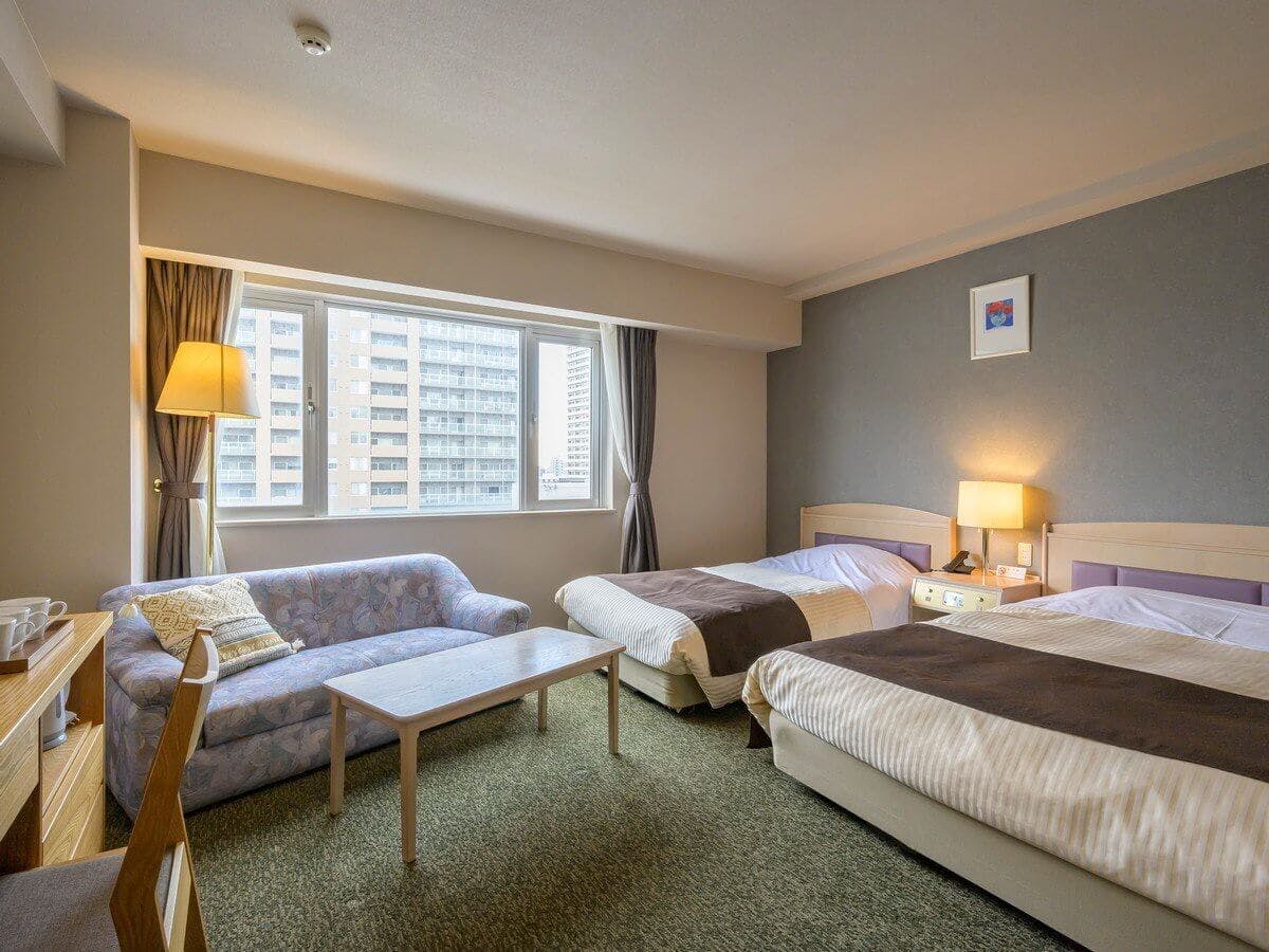 ห้องพักเตียงคู่กว้างขวาง