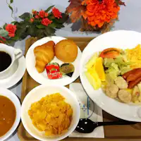 ภาพบุฟเฟต์อาหารเช้า