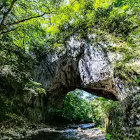 สะพานธรรมชาติ "โอะฮะชิ" หนึ่งในสามสะพานธรรมชาติที่ใหญ่ที่สุดในโลก