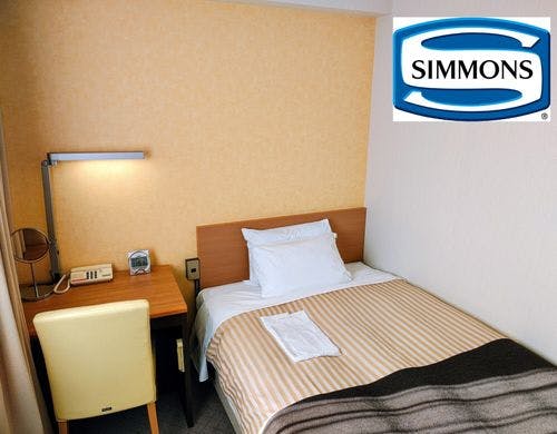 全室にシモンズベッドを設置