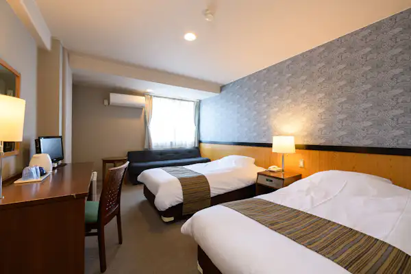 【ห้องพักเตียงคู่มาตรฐาน】ความจุ 3 ท่าน