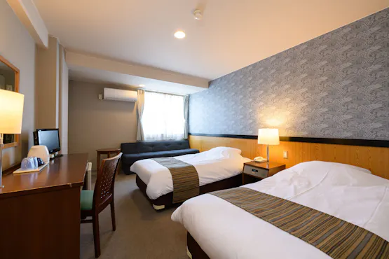 【ห้องพักเตียงคู่มาตรฐาน】ความจุ 3 ท่าน