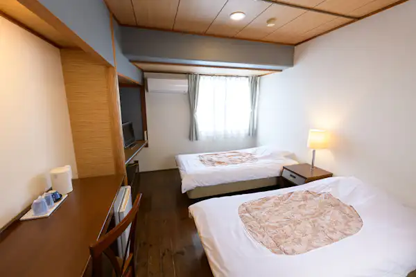 【ห้องพักเตียงคู่สไตล์โมเดิร์น】ความจุสูงสุด 2 ท่าน