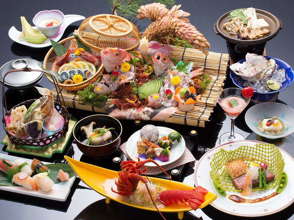 กุ้งอิเสะ, หอยเป๋าฮื้อ, เนื้อชิมาเนะ