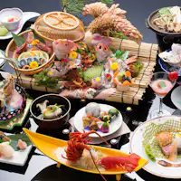 กุ้งอิเสะ, หอยเป๋าฮื้อ, เนื้อชิมาเนะ