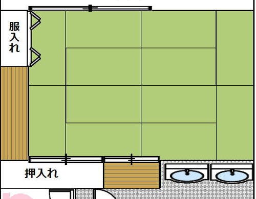 洗面2ヶ所の12畳タイプ
