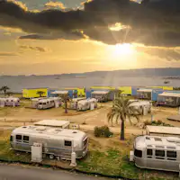 ภาพรวมของปาล์มการ์เด้นไมชิมะ (วิวยามเย็น)