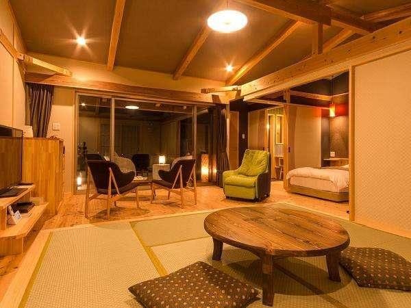 ห้องพักพร้อมอ่างอาบน้ำกลางแจ้ง Saika no Sato 'Ryuukou no Ma'