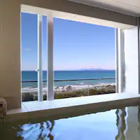 ทัศนียภาพจากพื้นที่กึ่งกลางแจ้ง ในวันที่อากาศดีสามารถมองเห็นภูเขาไฟฟูจิได้ด้วย!