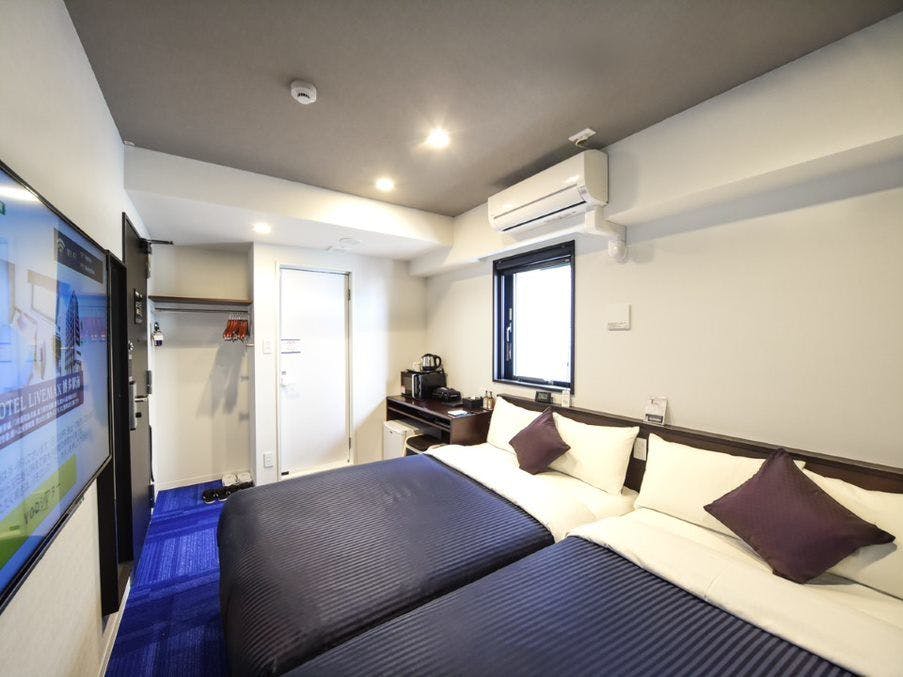 ◆ห้องพักแบบเตียงคู่◆ มีห้องปลอดบุหรี่และห้องสูบบุหรี่.