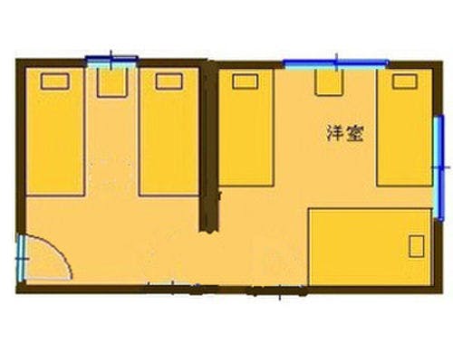 4～5ベッド二間続きの部屋。