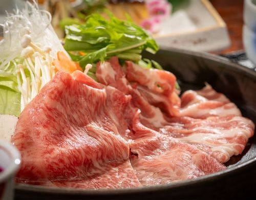 あしたか牛と箱根山麓豚のしゃぶしゃぶ