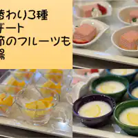 Setiap hari ada tiga jenis hidangan penutup yang berbeda.