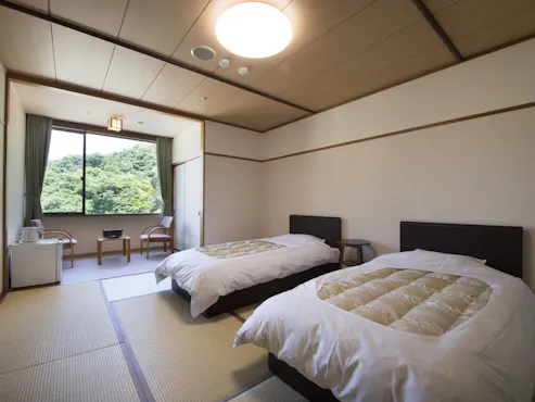 ห้องนอนสไตล์ญี่ปุ่นปลอดบุหรี่ (เตียงคู่) พร้อมห้องน้ำ