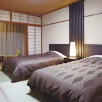 【ห้ามสูบบุหรี่】เตียงสไตล์ญี่ปุ่น (สำหรับ 2 ท่าน, 10 เสื่อทาทามิ + ระเบียงกว้าง)