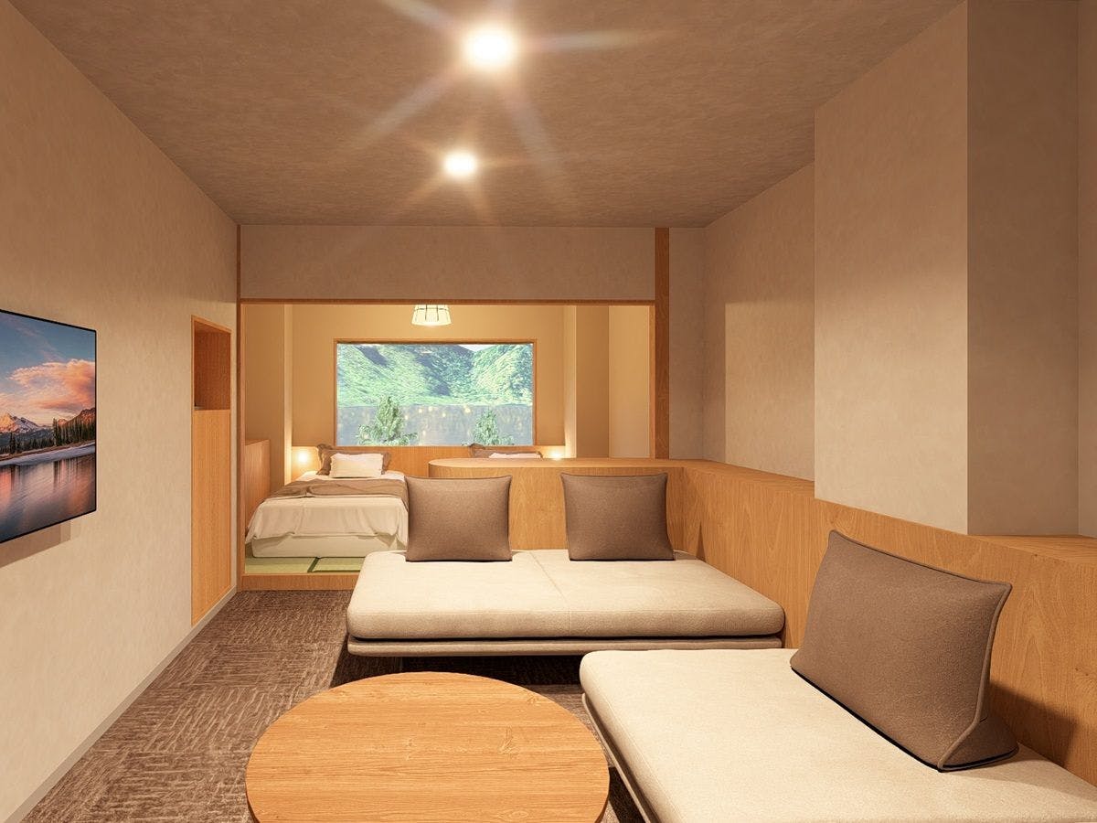 ห้องสไตล์ญี่ปุ่น-ตะวันตก (1–4 ท่าน) / 34 ตร.ม. ※ปลอดบุหรี่