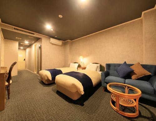 【洋室ツイン】40平米の広さ広々空間